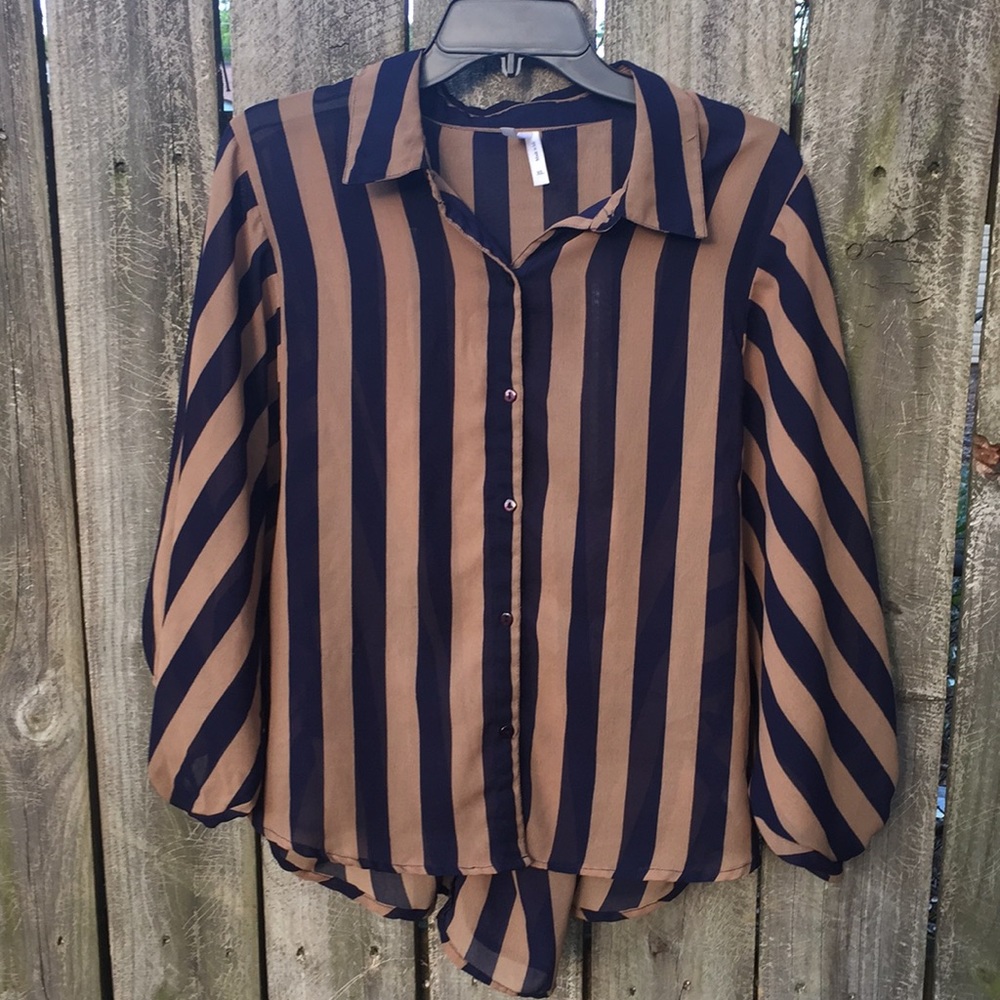 Women’s Striped Blouse By: Truth Sz XL